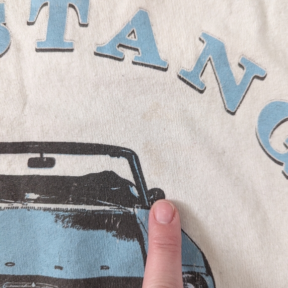 Ford Mustang T-Shirt, White and Blue Size Small - Picture 7 of 9